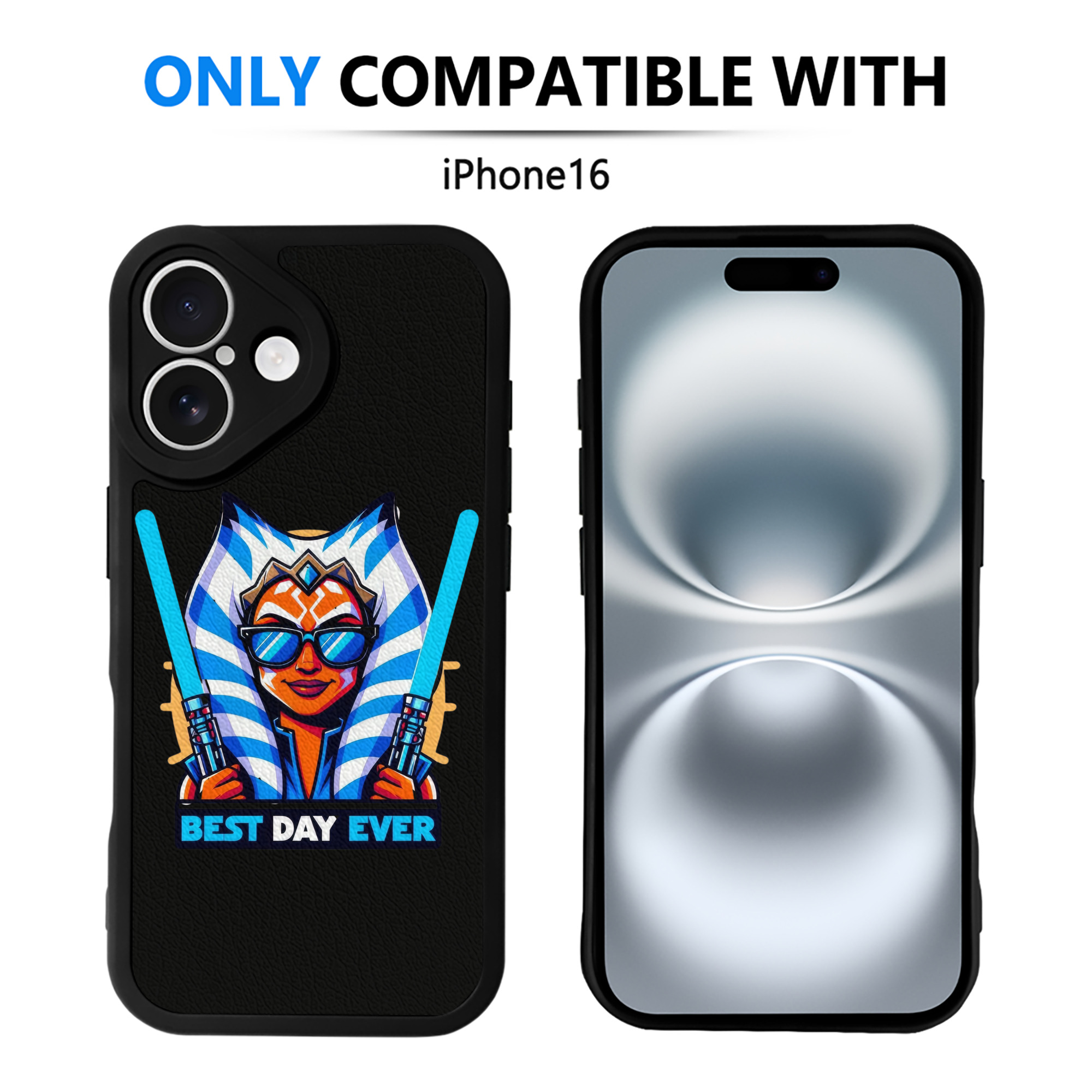 （画像用） スター・ウォーズ Star Wars 【iPhone 16シリーズ対応】シリコンスマホケース（レザー調） 材質：シリコン
